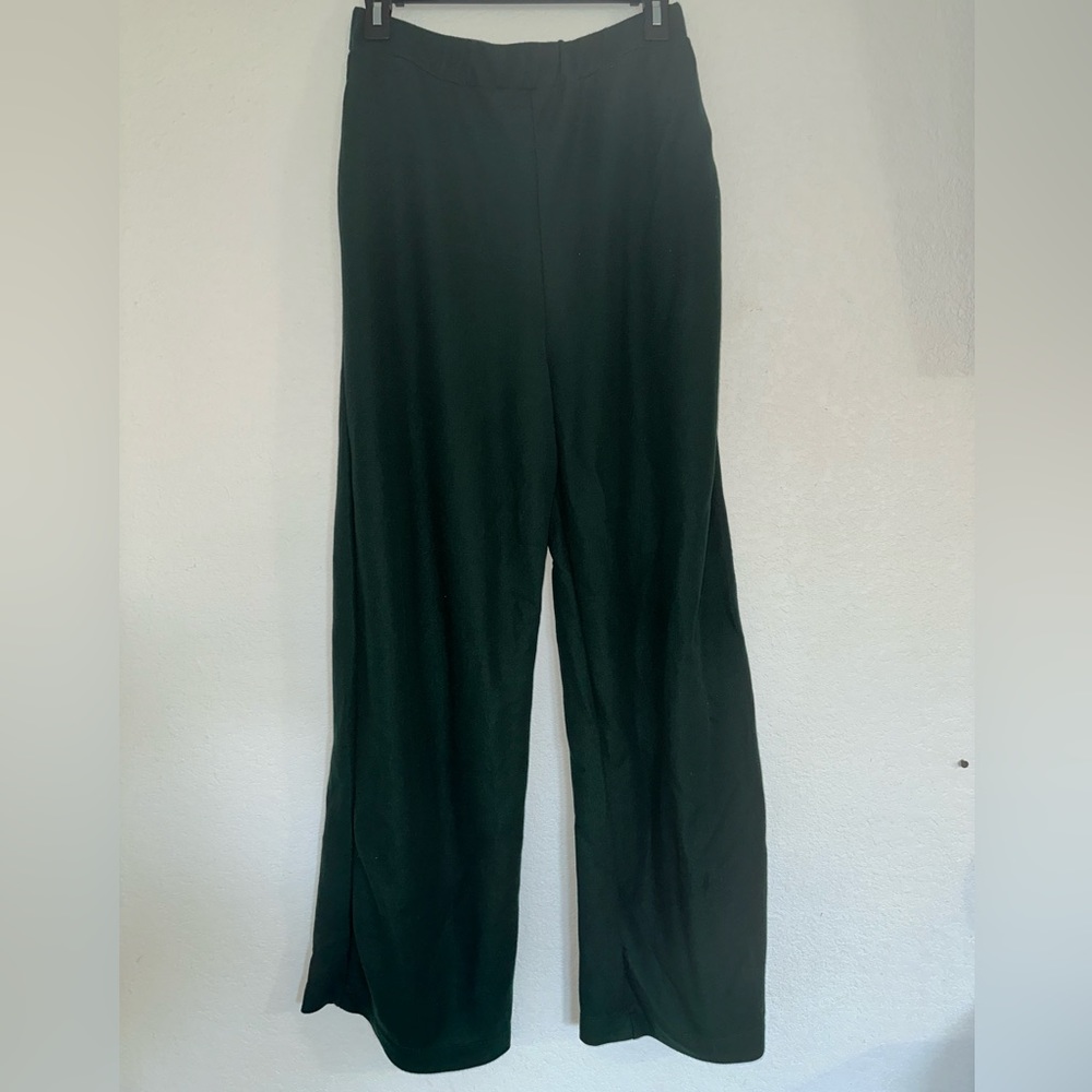 Zara green wide leg trousers